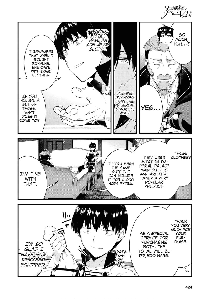 Isekai Meikyuu de Harem wo Uncensored, chapter 38, page 18 of 35