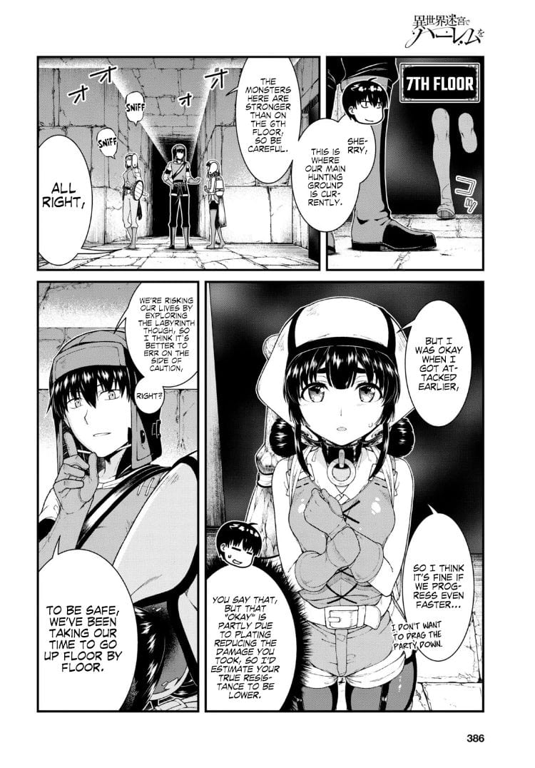 Isekai Meikyuu de Harem wo Uncensored, chapter 46, page 9 of 21