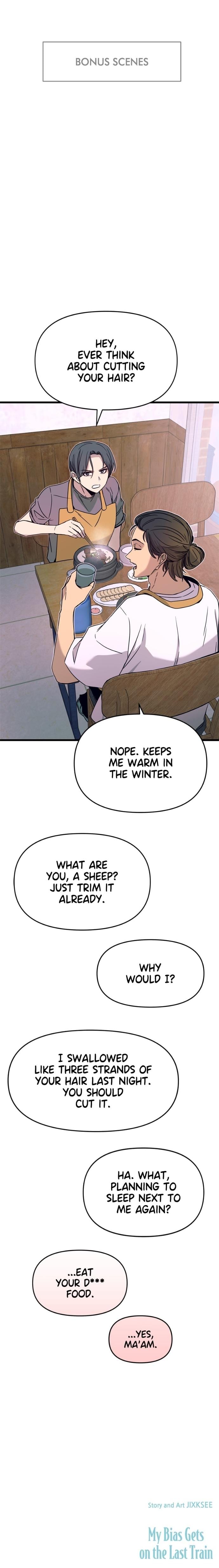 My Bias Gets on the Last Train Uncensored, chapter 46, page 38 of 38