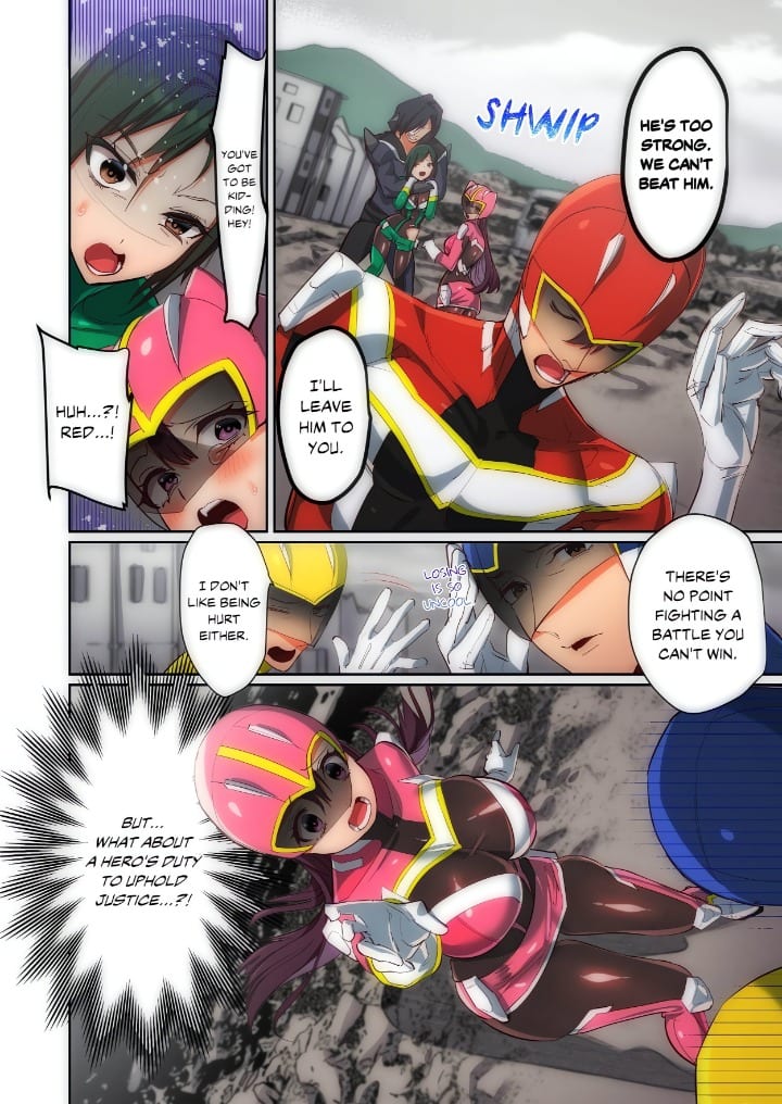 Pitiful Ranger Pink: I’m Such a Disgrace, but It Feels So Good! (Uncensored), chapter 2, page 6 of 8